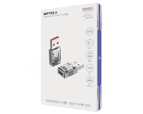 Перехідник Proove Gaming Matrix OTG Type-C to USB silver 2003000206449 6901116543563