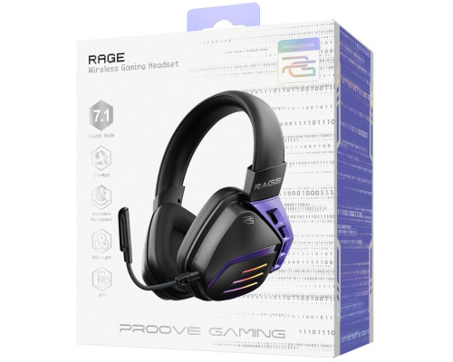 Бездротова ігрова гарнітура Proove Gaming Rage (APP) white/purple 2003000347500 6901111127072