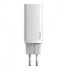 МЗП Baseus GaN2 Lite Quick Charger 65W (1 Type-C + 1 USB) white