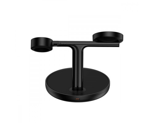 Бездротовий ЗП Baseus Swan Magnetic 3-in-1 20W black