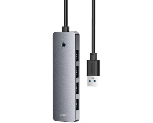 USB-Хаб Baseus UltraJoy Series 4-Port HUB Lite (USB to USB3.0*4+Type-C5V) 2m gray 2003000273946 6932172653156