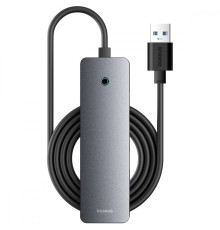 USB-Хаб Baseus UltraJoy Series 4-Port HUB Lite (USB to USB3.0*4+Type-C5V) 2m gray 2003000273946 6932172653156