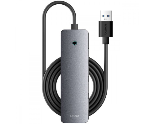 USB-Хаб Baseus UltraJoy Series 4-Port HUB Lite (USB to USB3.0*4+Type-C5V) 2m gray 2003000273946 6932172653156