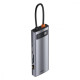 USB-Хаб Baseus Metal Gleam Series 9-in-1 Type-C gray