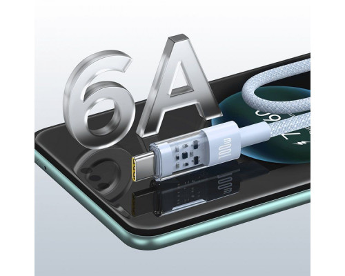 Кабель Baseus Gem Fast-Charging Type-C 100W 1m white 2003000172645 6932172658731