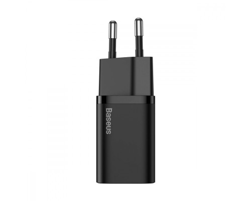 МЗП Baseus Super Silicone PD Charger 20W (1Type-C) + With Cable Type-C to Lightning black