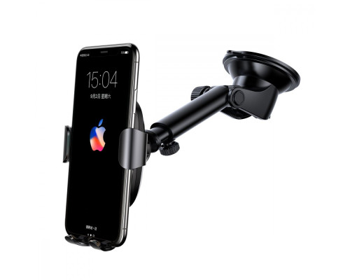 Тримач в машину з Бездротовим ЗП Baseus Gravity Car Mount (Osculum Type) 1.7A black