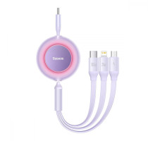 Кабель Baseus Bright Mirror 2 Series 3-in-1 (Micro USB+Lightning+Type-C) 100W (1.1m) purple 2001000810093 6932172609153
