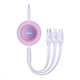 Кабель Baseus Bright Mirror 2 Series 3-in-1 (Micro USB+Lightning+Type-C) 100W (1.1m) purple