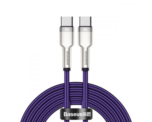Кабель Baseus Cafule Metal Type-C to Type-C 100W (2m) purple
