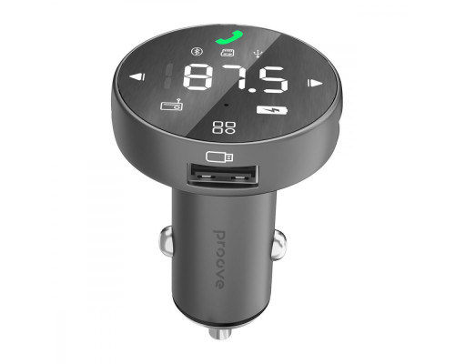 АЗП Proove FM Launcher Sound Sync 30W (PD+QC3.0) Type-C+USB gray 2001001422257 6900111430922