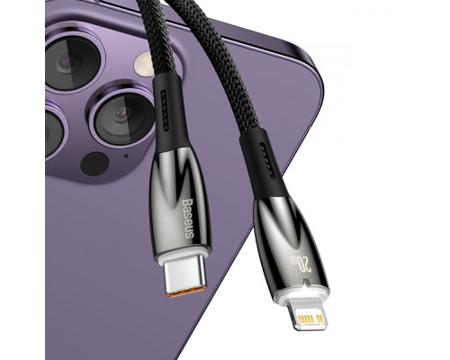 Кабель Baseus Glimmer Series Fast Charging Type-C to Lightning 20W (1m) black 2001001041731 6932172617844