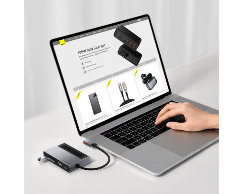 USB-Хаб Baseus Magic Multifunctional Type-C with a Retractable Clip Standard Edition