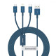 Кабель Baseus Superior Series Fast Charging 3-in-1 (Micro USB+Lightning+Type-C) 3.5A (1.5m) blue