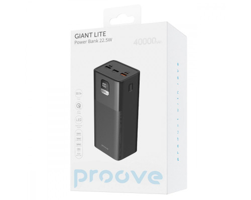 Портативна Батарея Proove Giant Lite 22.5W 40000mAh black 2003000152746 6901119638792