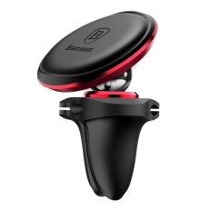 Тримач в машину Baseus Magnetic Air Vent Car Mount With Cable Clip red