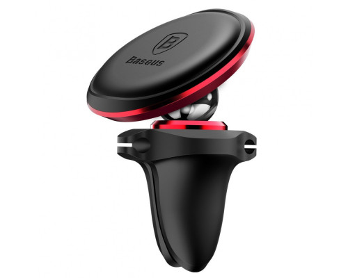 Тримач в машину Baseus Magnetic Air Vent Car Mount With Cable Clip red