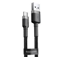 Кабель Baseus Cafule Type-C 3A (0.5m) gray/black 2000041027750 6953156278189