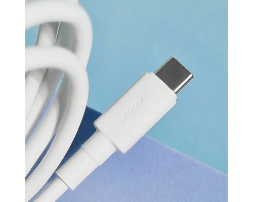 Кабель Proove Small Silicone Micro USB 2.4A (1m) white