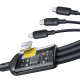 Кабель Baseus Silky One-for-Three Fast Charging USB to Micro USB+Lightning+Type-C 100W 1.5m black 2003000230970 6932172684679