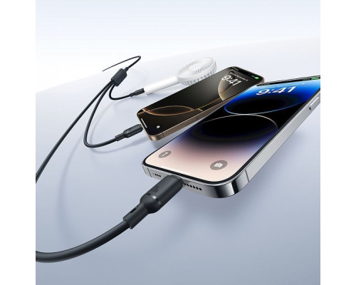 Кабель Baseus Silky One-for-Three Fast Charging USB to Micro USB+Lightning+Type-C 100W 1.5m black 2003000230970 6932172684679