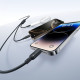 Кабель Baseus Silky One-for-Three Fast Charging USB to Micro USB+Lightning+Type-C 100W 1.5m black 2003000230970 6932172684679