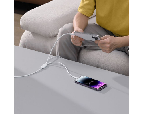 Кабель Baseus Silky One-for-Three Fast Charging USB to Micro USB+Lightning+Type-C 100W 1.5m black 2003000230970 6932172684679
