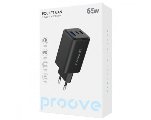 МЗП Proove Pocket GaN 65W (2Type-C + USB) white 2003000181104 6901115382644