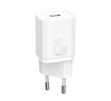МЗП Baseus Super Silicone Quick Charge Charger 25W (Type-C) white 2001000502929 6932172603731