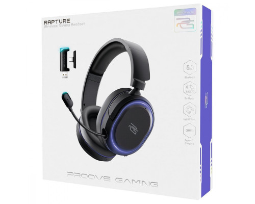 Бездротова ігрова гарнітура Proove Gaming Rapture black 2003000159943