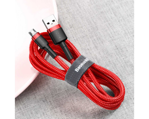 Кабель Baseus Cafule Micro USB 1.5A (2m) red