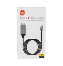 Кабель USB Type-C/HDMI 2m 4k (A41) Колір Чорний
