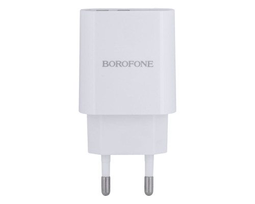 Мережевий Зарядний Пристрій Borofone BA58A Digital Display 2USB 2.4A Колір Бiлий