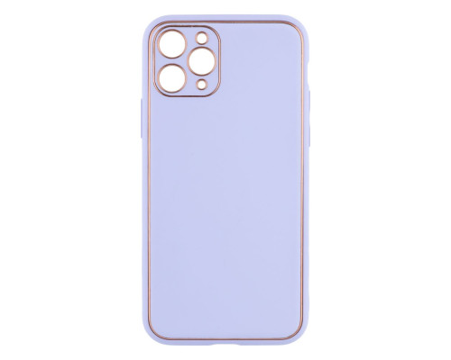 Чохол Leather Gold with Frame without Logo для iPhone 11 Pro Колір 15, Lilac