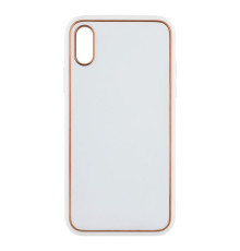 Чохол Leather Gold with Frame without Logo для iPhone X/Xs Колір White 2020000264958