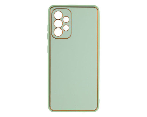 Чохол Leather Gold with Frame without Logo для Samsung A52 4G Колір 7, Mint