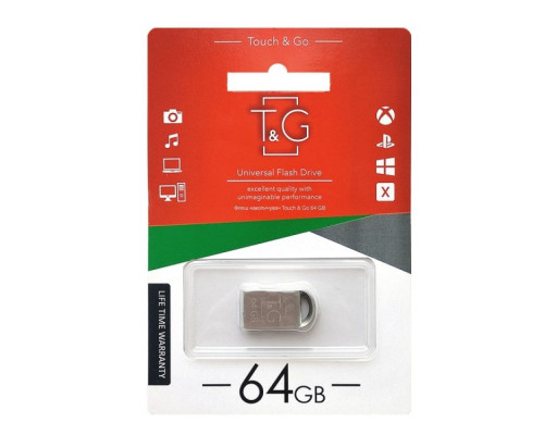 USB флеш-накопичувач T&G 64gb Metal 107 Колір Сталевий