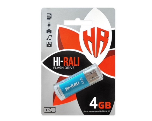 USB флеш-накопичувач Hi-Rali Rocket 4gb Колір Синій