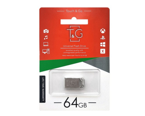 USB флеш-накопичувач T&G 64gb Metal 110 Колір Сталевий