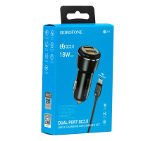 Автомобільний Зарядний Пристрій Borofone BZ17 QC3.0 18W Micro Колір Чорний