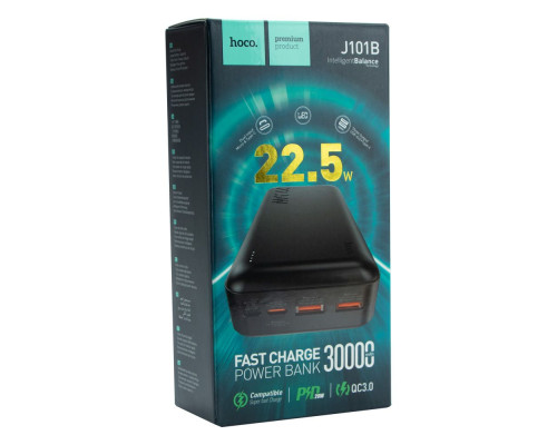 Універсальна Мобільна Батарея Power Bank Hoco J101B Astute 22.5W fully compatible 30000 mAh Колір Бiлий