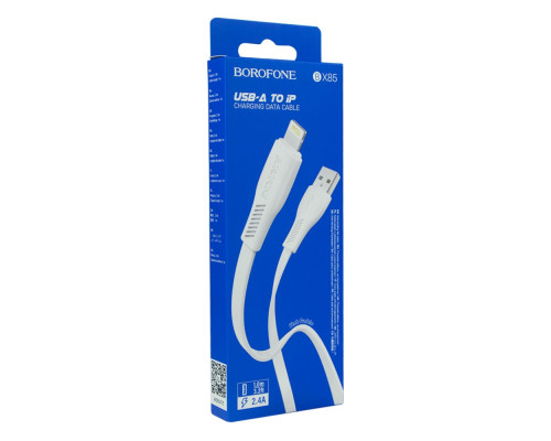 Кабель USB Borofone BX85 Lightning 2.4A Колір Чорний 6974443387070