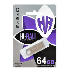 USB флеш-накопичувач Hi-Rali Shuttle 64gb Колір Сталевий
