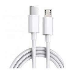 Кабель USB Type-C to Micro QC/Data Тех.пак. 1m Колір Бiлий 2020000340683