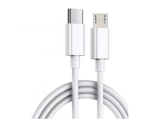 Кабель USB Type-C to Micro QC/Data Тех.пак. 1m Колір Бiлий 2020000340683