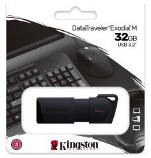 USB флеш-накопичувач 3.2 Kingston DataTraveler Exodia M 32GB Колір Чорний
