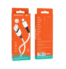 Кабель USB Borofone BX79 Silicone Micro 2.4A М'ята упаковка Колір Білий