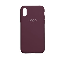 Чохол Silicone Case Full Size (AA) для iPhone X/Xs Колір 42.Maroon 2020000149156