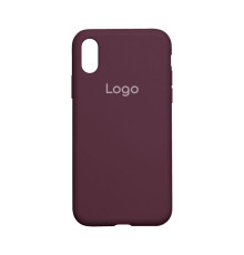 Чохол Silicone Case Full Size (AA) для iPhone X/Xs Колір 42.Maroon 2020000149156