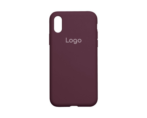 Чохол Silicone Case Full Size (AA) для iPhone X/Xs Колір 42.Maroon 2020000149156